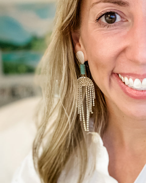 She's Everything Turquoise & Pearl Earrings