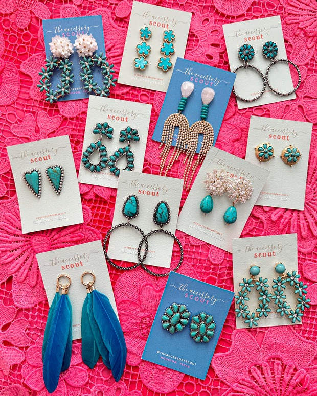 She's Everything Turquoise & Pearl Earrings