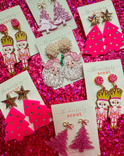 Scout Celebration Pink Jeweled Christmas Tree with Star Tops