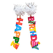 HAPPY BIRTHDAY Balloon Letter Earrings