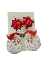 Scout Celebration Traditional Santa Earrings