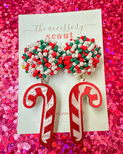 Scout Celebration Candy Cane Earrings