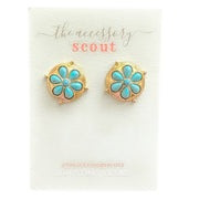 Honey Bee Turquoise Blossoms