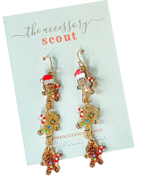 Cute Christmas Gingerbread Earrings