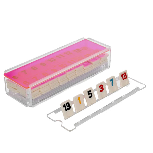 Pink Acrylic Rummy Set