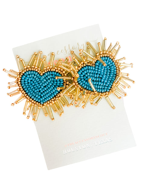 Turquoise Heart Earrings