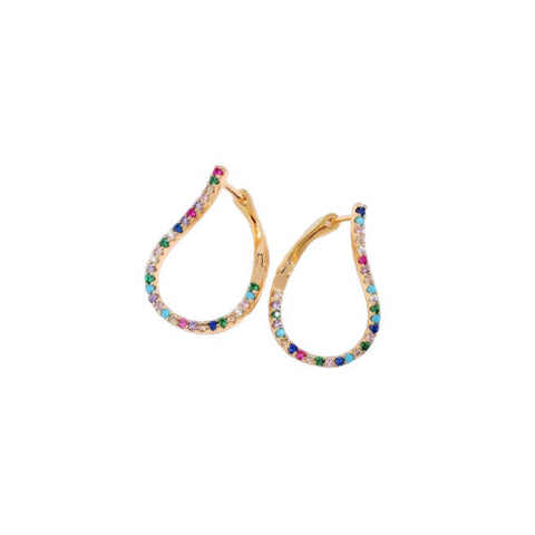 Bejeweled Hoop Earrings