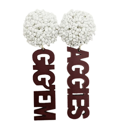 Scout Celebration Tailgate Gig'em Aggies Earrings