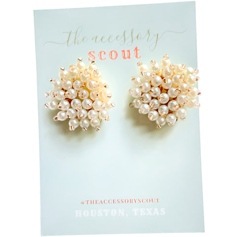 Pearl Cluster Studs - Small