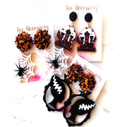 Scout Celebration Halloween Haunted House Earrings