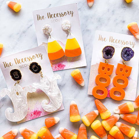 Scout Celebration Halloween BOO Earrings