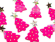 Scout Celebration Pink Jeweled Christmas Tree with Star Tops