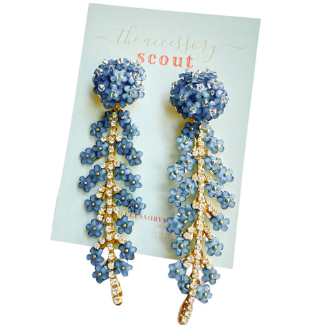 Marie Earrings - Blue on Blue