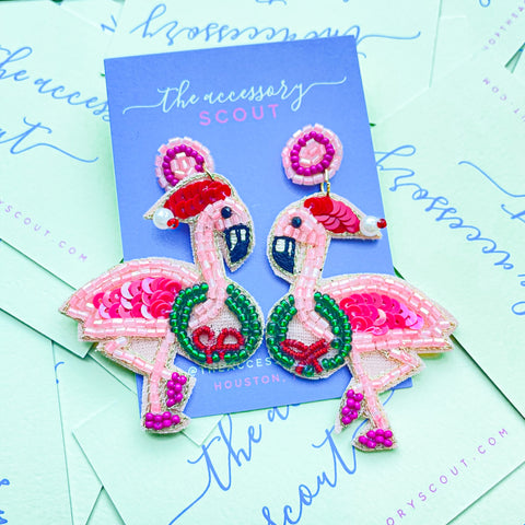 Merry Flamingo Earrings