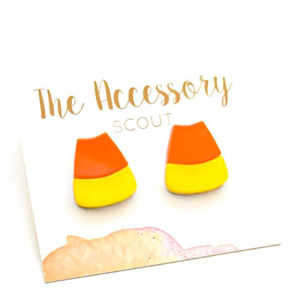 Scout Celebration Halloween Candy Corn Studs