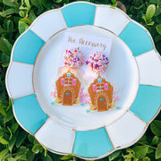 Scout Celebration Christmas Pink Gingerbread Earrings