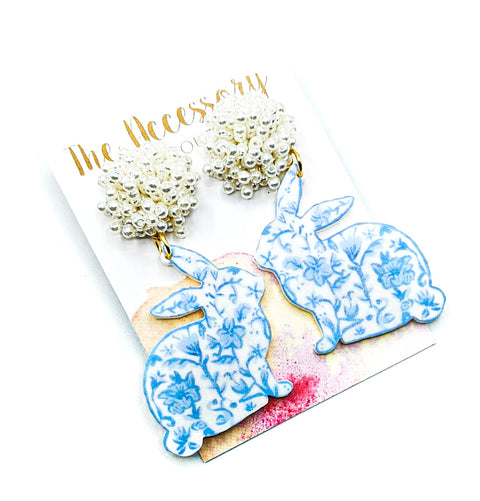 Scout Celebration Chinoiserie Easter Bunny Earrings