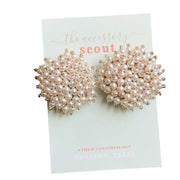 Large Pearl Cluster Studs
