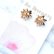 Gold Busy-Lady-Bow Earrings