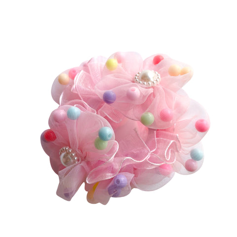 Pink + Pearl Tulle Scrunchie