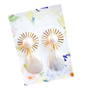 Pearl Sunburst Studs with Mother of Pearl Drop