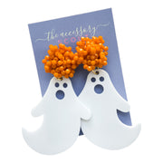 Scout Celebration Orange Bead Ghost Earrings