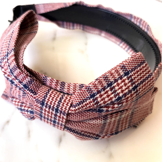 KIDS Mini Plaid Bow Headband