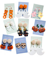 Scout Celebration Orange Bead Ghost Earrings