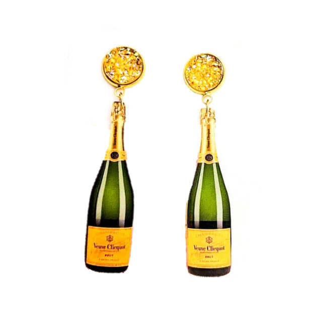 Scout Celebration Veuve Champagne Bottle Earrings