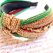 Green & Red Knotted Headband