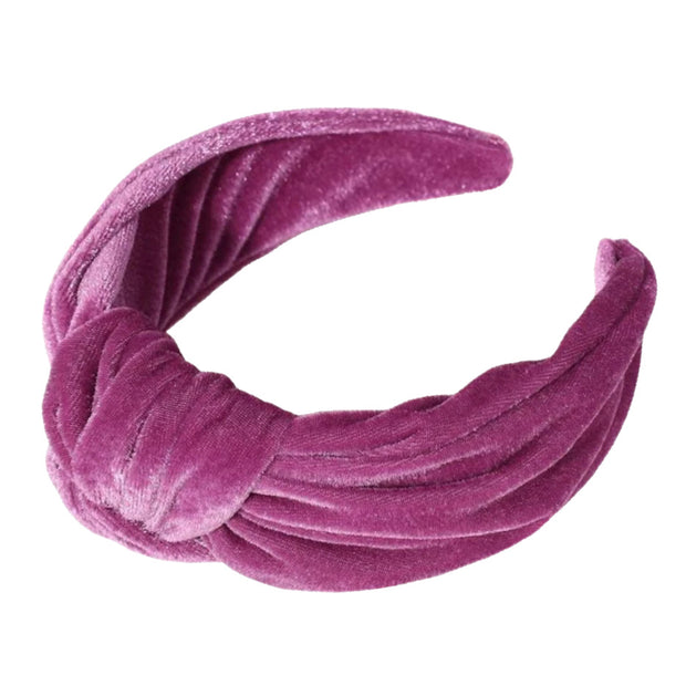 Purple Velvety Knotted Headband