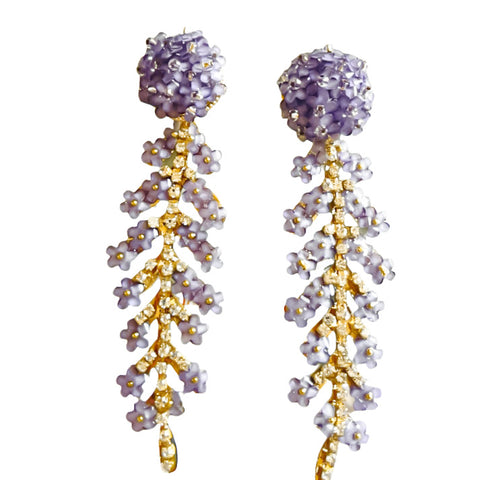 Marie Earrings - Lavender on Lavendar