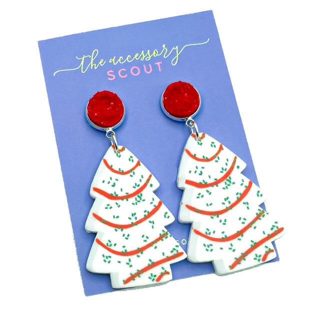 Scout Celebration Little Debbie Christmas Tree Earrings