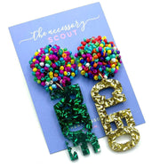 Scout Celebration Mardi Gras RIDE CLEO Earrings