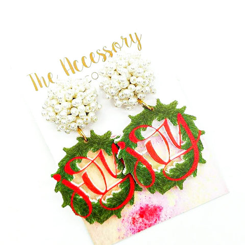 Scout Celebration Joy Wreath Earrings