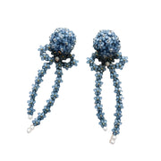 Natalie Bow Earrings - All Blue