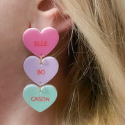 Scout Celebration Triple Conversation Heart Earrings