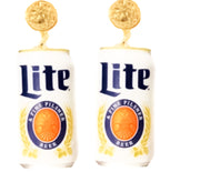 Scout Celebration Beer Babe Earrings- Miller Lite