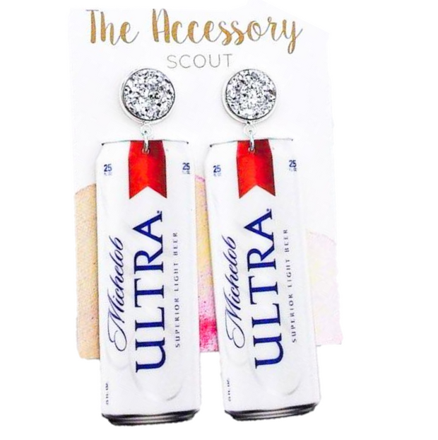 Scout Celebration Beer Babe Earrings- Michelob Ultra