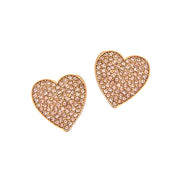 Bling Heart Stud Earrings