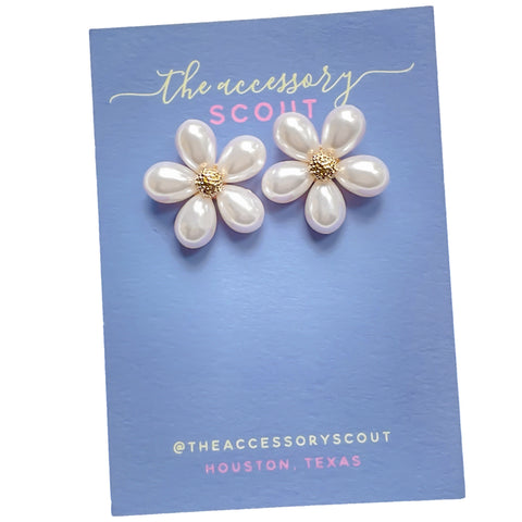 Pearl Flower Earrings