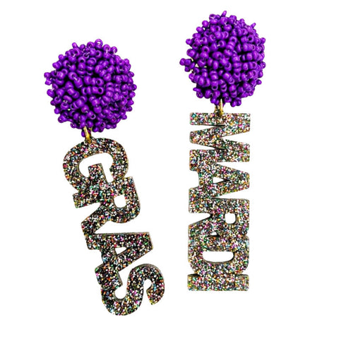 Scout Celebration Mardi Gras Earrings (3 COLOR OPTIONS)