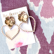 Belle Pearly Heart Earrings